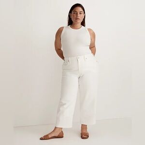 Plus Perfect Vintage Wide-Leg Crop Jean in Tile White